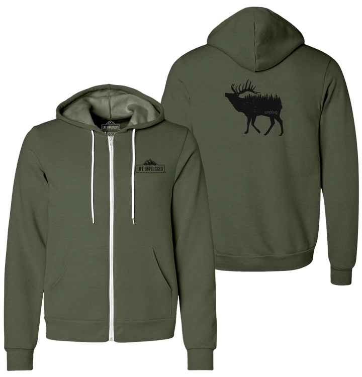 ELK IN THE TREES Supersoft Midweight Zip Up Hoodie
