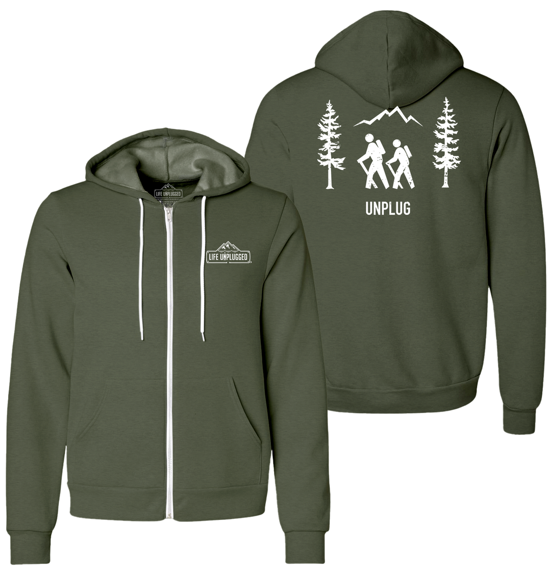 HIKING SCENE Supersoft Midweight Zip Up Hoodie