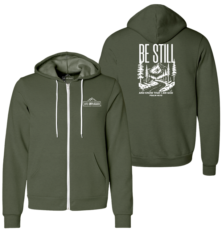 Be Still and Know Supersoft Midweight Zip Up Hoodie