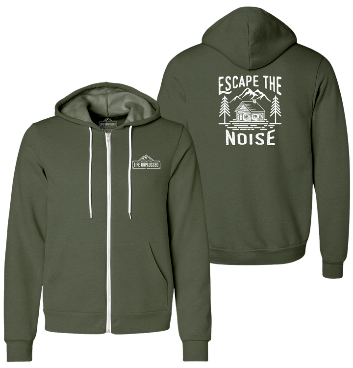 ESCAPE THE NOISE Supersoft Midweight Zip Up Hoodie