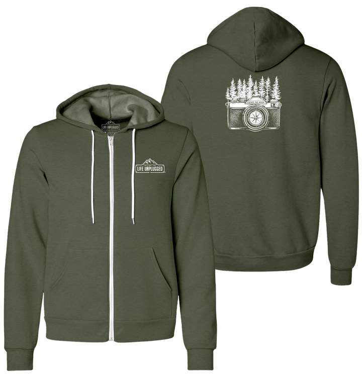 Camera in the Trees Supersoft Midweight Zip Up Hoodie