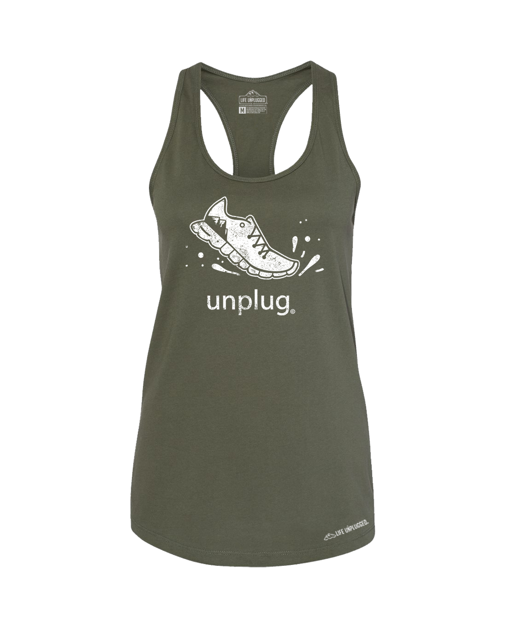 Running Premium Women's Relaxed Fit Racerback Tank Top - Life Unplugged