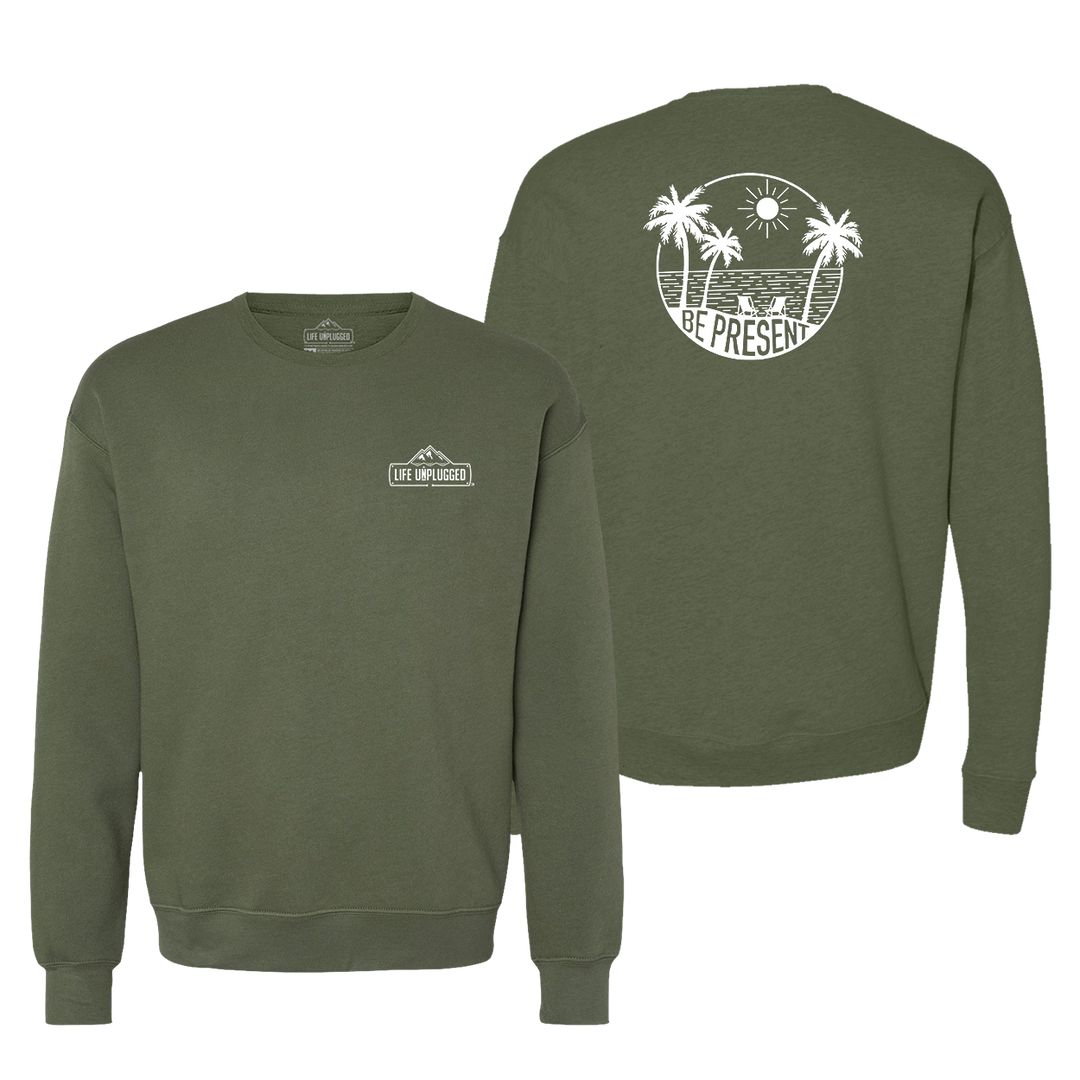 Be Present Beach Midweight Super Soft Crewneck Sweatshirt