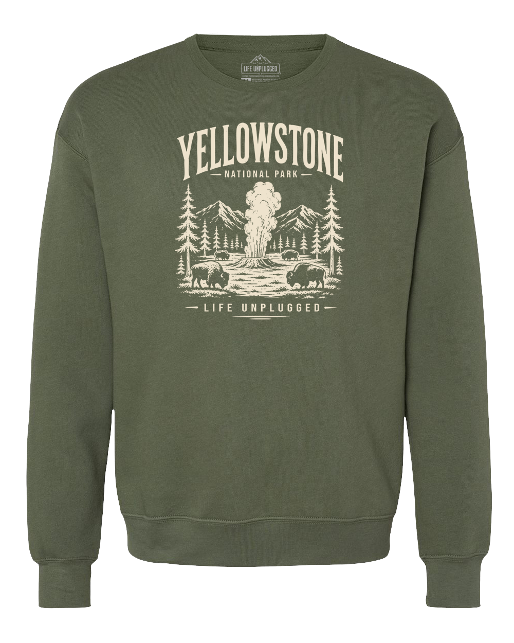 YELLOWSTONE NATIONAL PARK Midweight Super Soft Crewneck