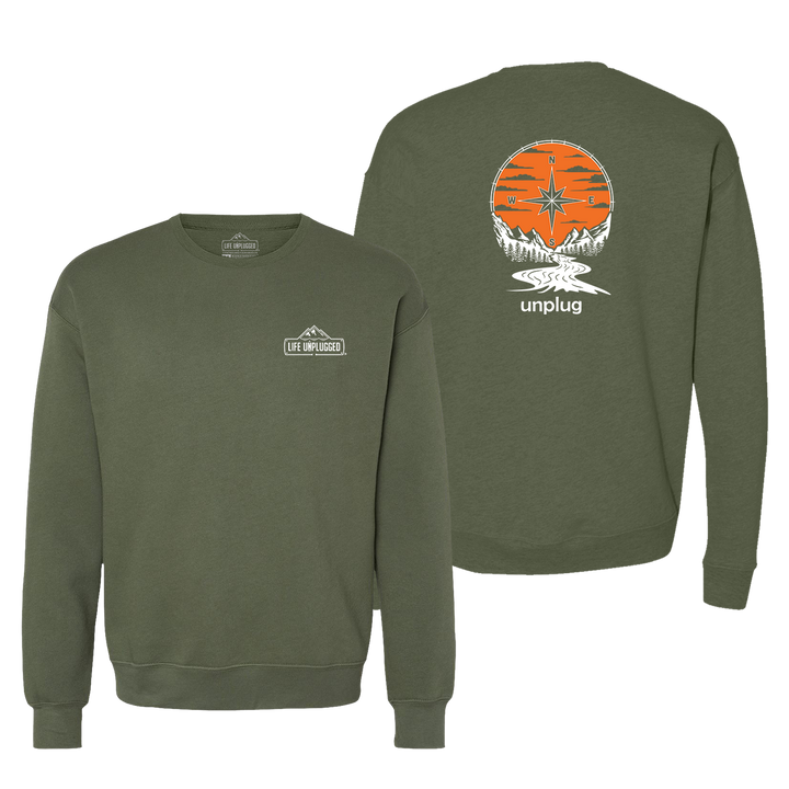 Compass Sunset Midweight Super Soft Crewneck Sweatshirt