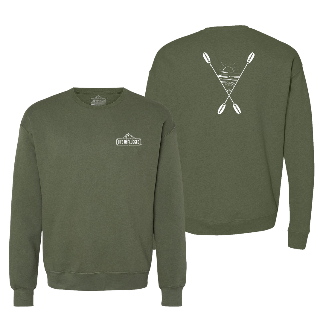 Kayaking Into The Sunset Midweight Super Soft Crewneck Sweatshirt