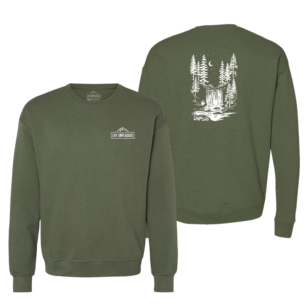 WATERFALL UNDER THE STARS Midweight Super Soft Crewneck Sweatshirt