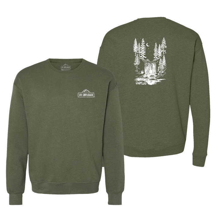 WATERFALL UNDER THE STARS Midweight Super Soft Crewneck Sweatshirt