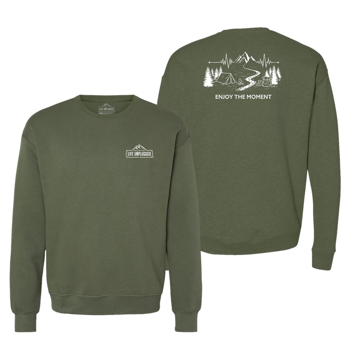 ENJOY THE MOMENT (MOUNTAIN SCENE) Midweight Super Soft Crewneck