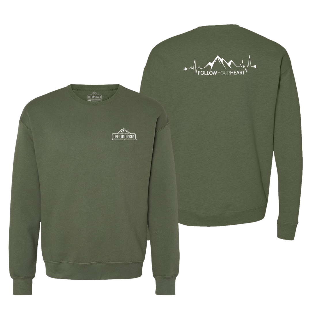 Follow Your Heart Midweight Super Soft Crewneck Sweatshirt