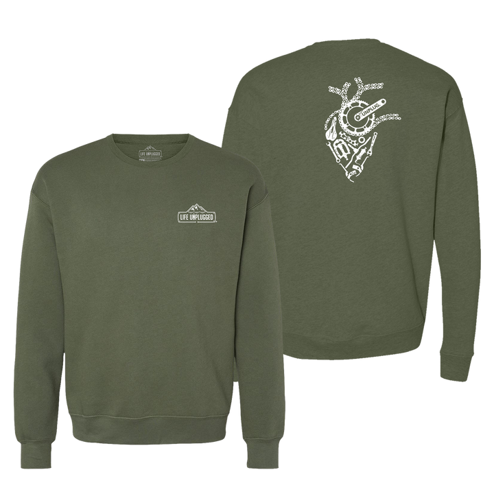 Anatomical Heart (Bicycle Parts) Midweight Super Soft Crewneck Sweatshirt
