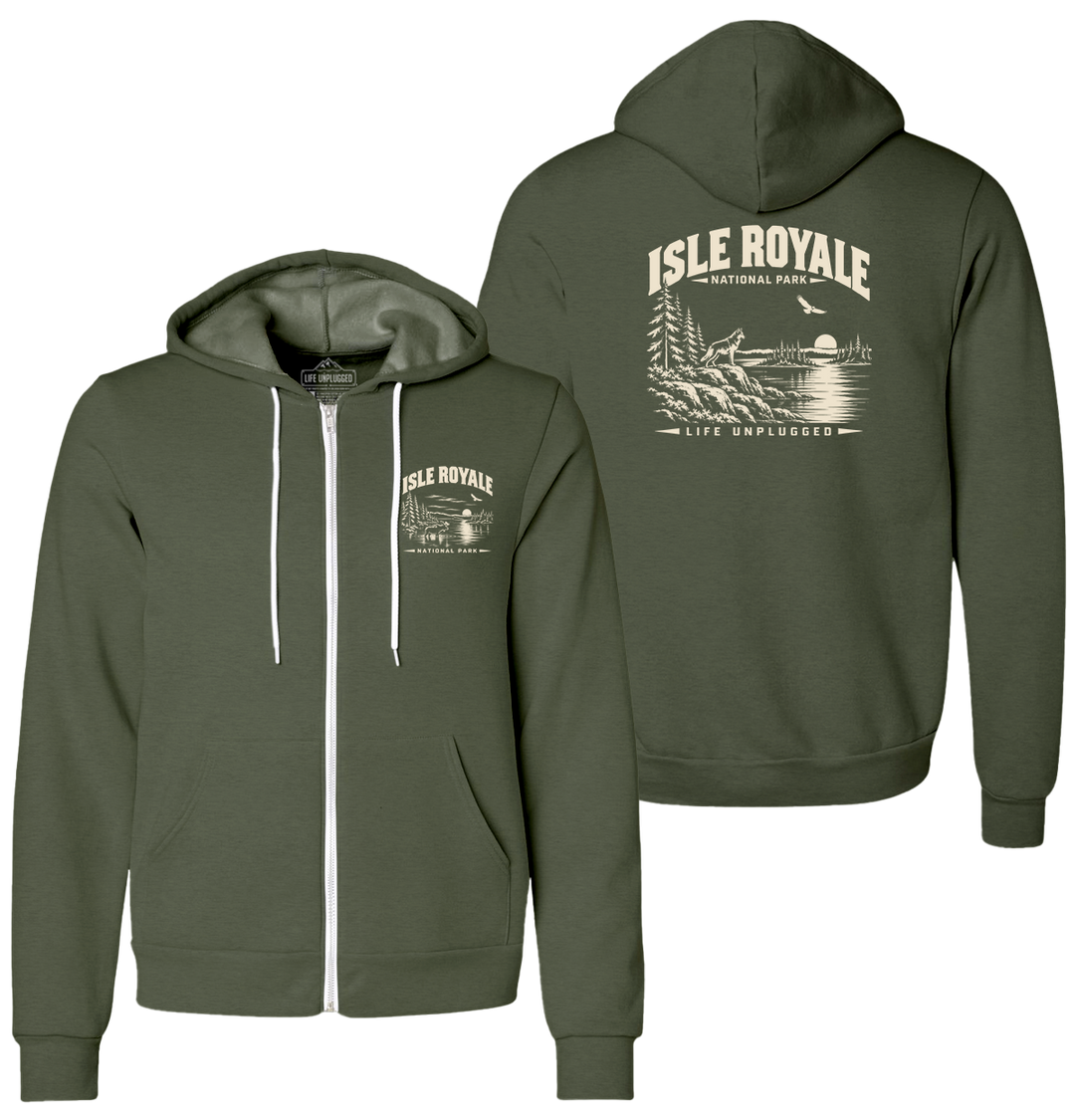 ISLE ROYALE NATIONAL PARK Supersoft Midweight Zip Up Hoodie