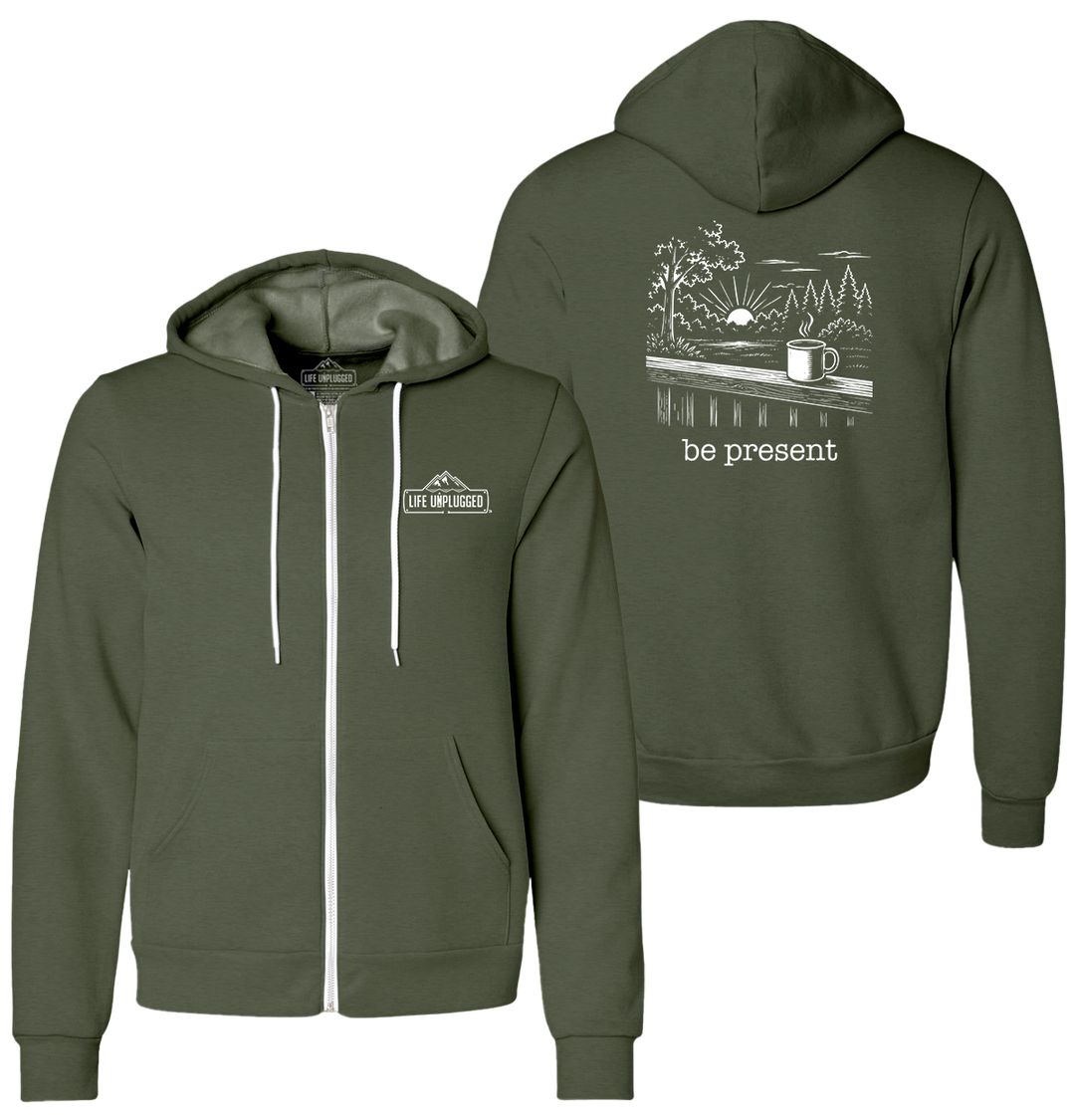 BACK PORCH COFFEE Supersoft Midweight Zip Up Hoodie