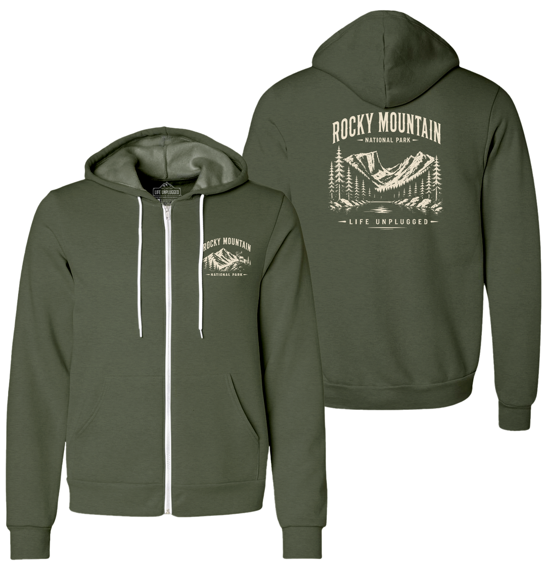 ROCKY MOUNTAIN NATIONAL PARK Supersoft Midweight Zip Up Hoodie