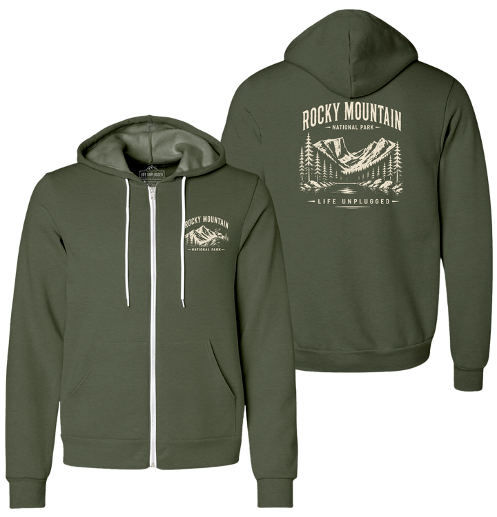 ROCKY MOUNTAIN NATIONAL PARK Supersoft Midweight Zip Up Hoodie