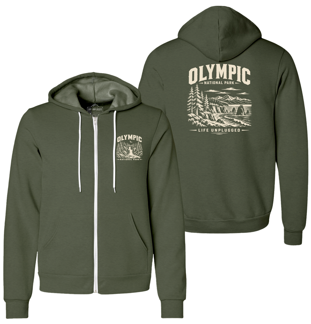 OLYMPIC NATIONAL PARK Supersoft Midweight Zip Up Hoodie