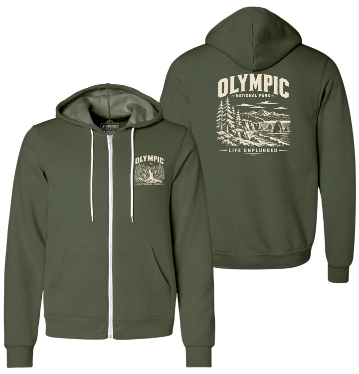 OLYMPIC NATIONAL PARK Supersoft Midweight Zip Up Hoodie