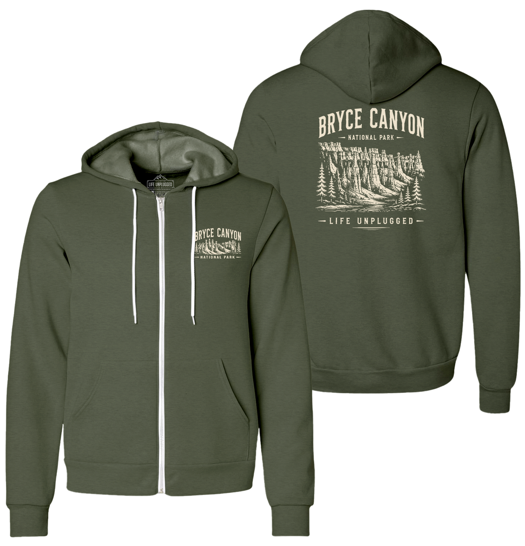 BRYCE CANYON NATIONAL PARK Supersoft Midweight Zip Up Hoodie