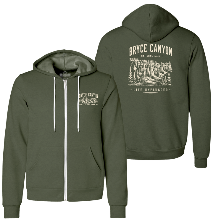 BRYCE CANYON NATIONAL PARK Supersoft Midweight Zip Up Hoodie