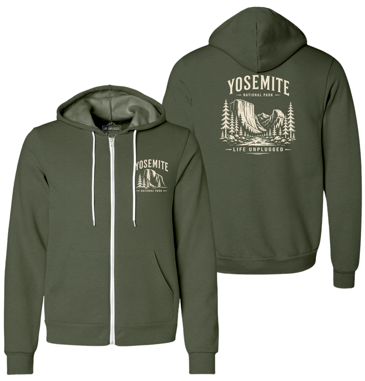 YOSEMITE NATIONAL PARK Supersoft Midweight Zip Up Hoodie