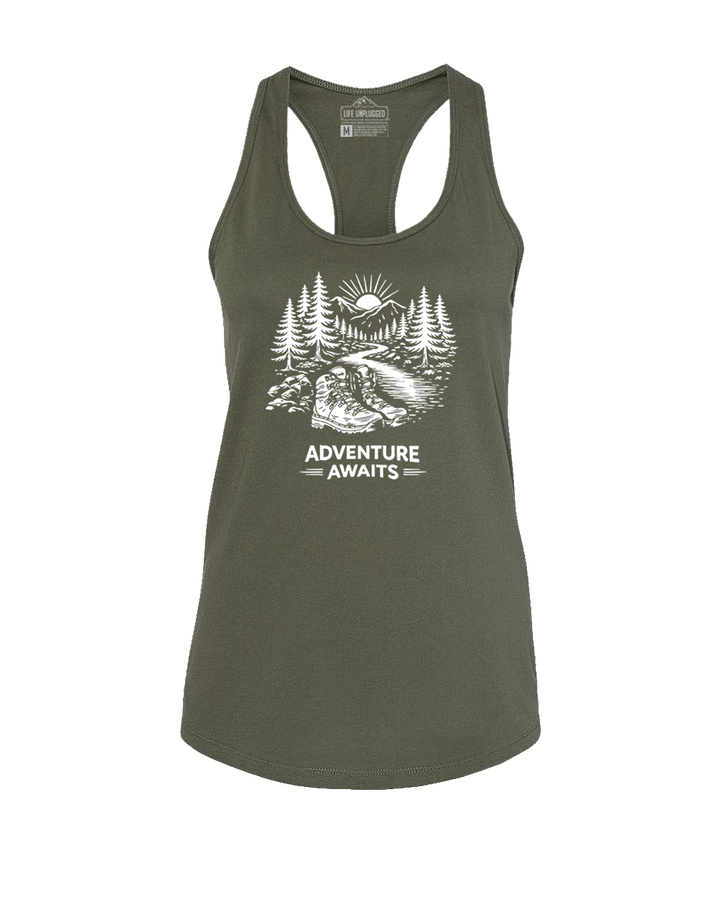 ADVENTURE AWAITS Women's Racerback Tank Top
