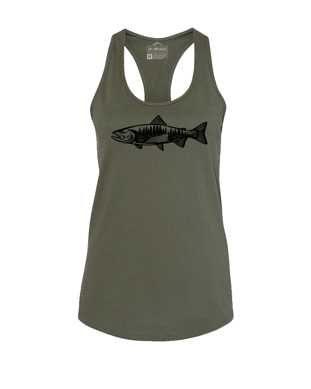 WOODLAND TROUT Women's Racerback Tank Top