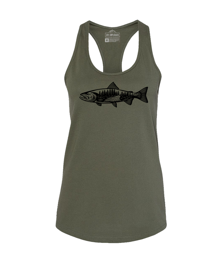 WOODLAND TROUT Women's Racerback Tank Top