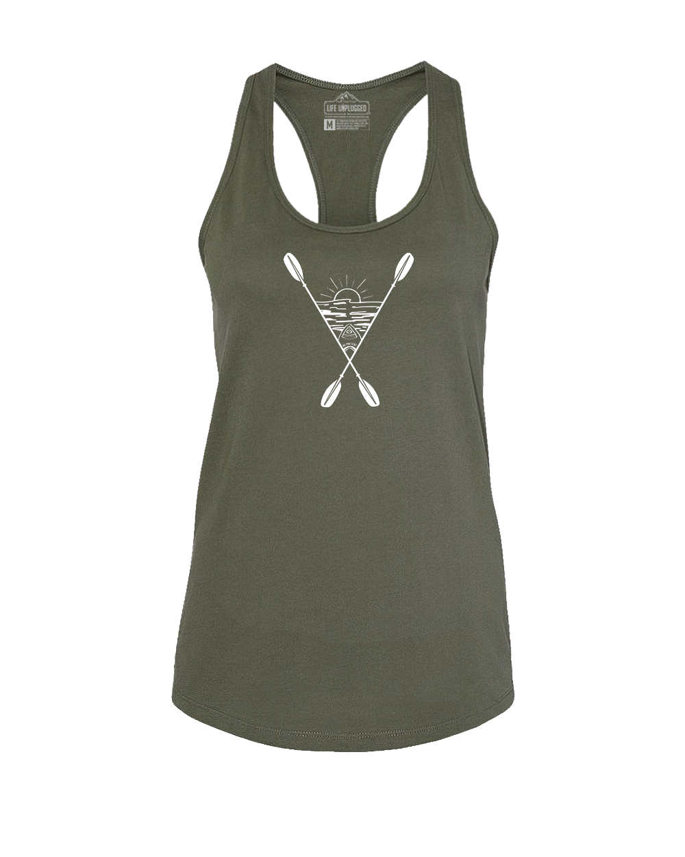 Kayaking Into The Sunset Women's Racerback Tank Top