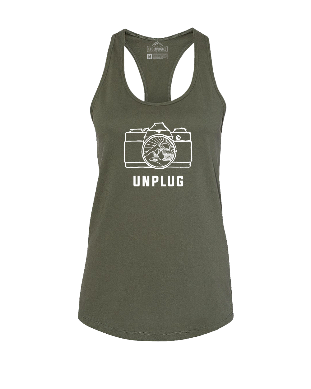 Camera Mountain Lens Women's Racerback Tank Top
