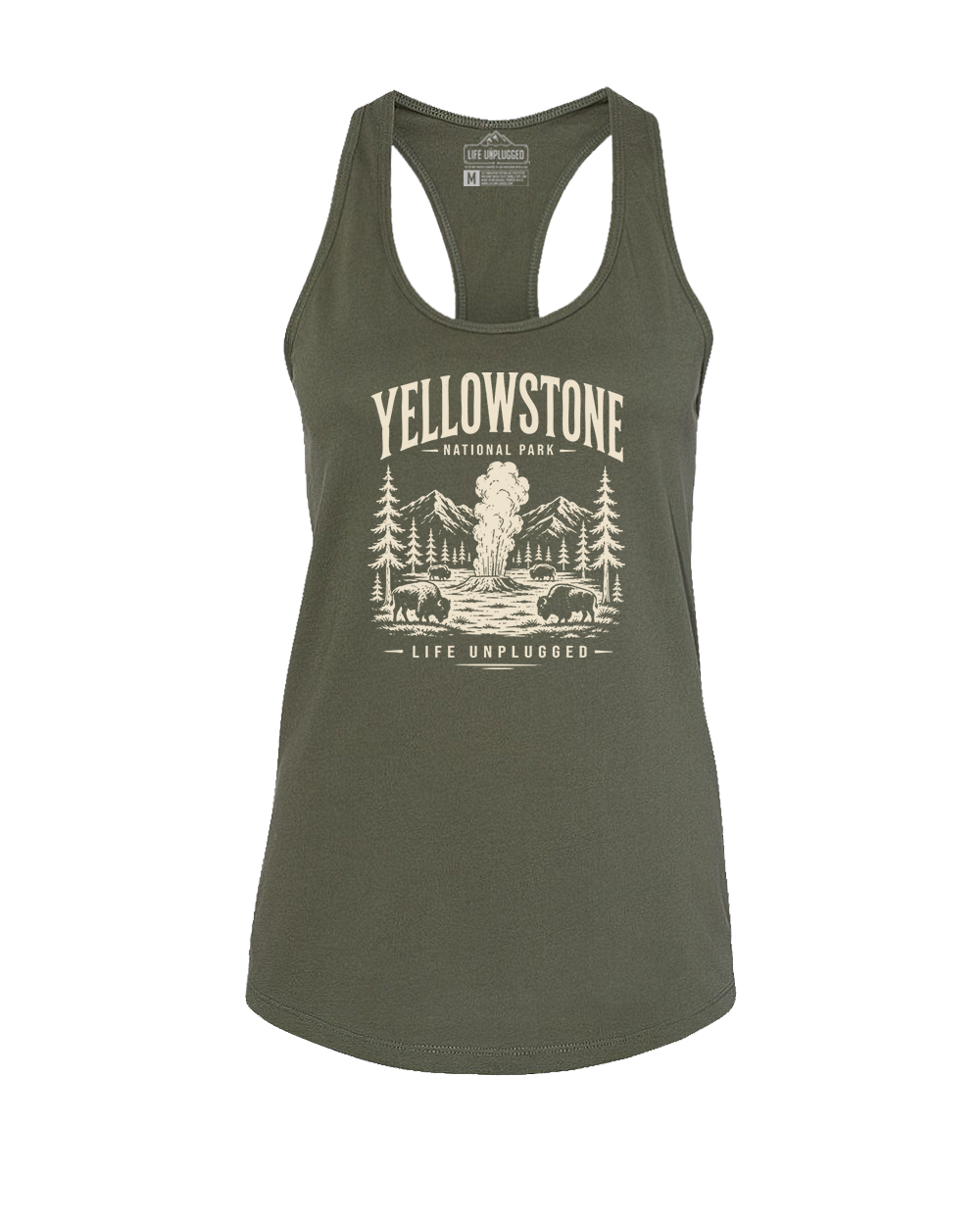 YELLOWSTONE NATIONAL PARK Women's Racerback Tank Top