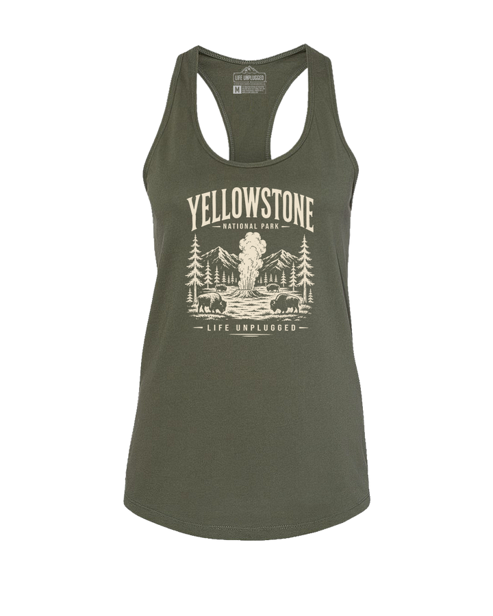 YELLOWSTONE NATIONAL PARK Women's Racerback Tank Top