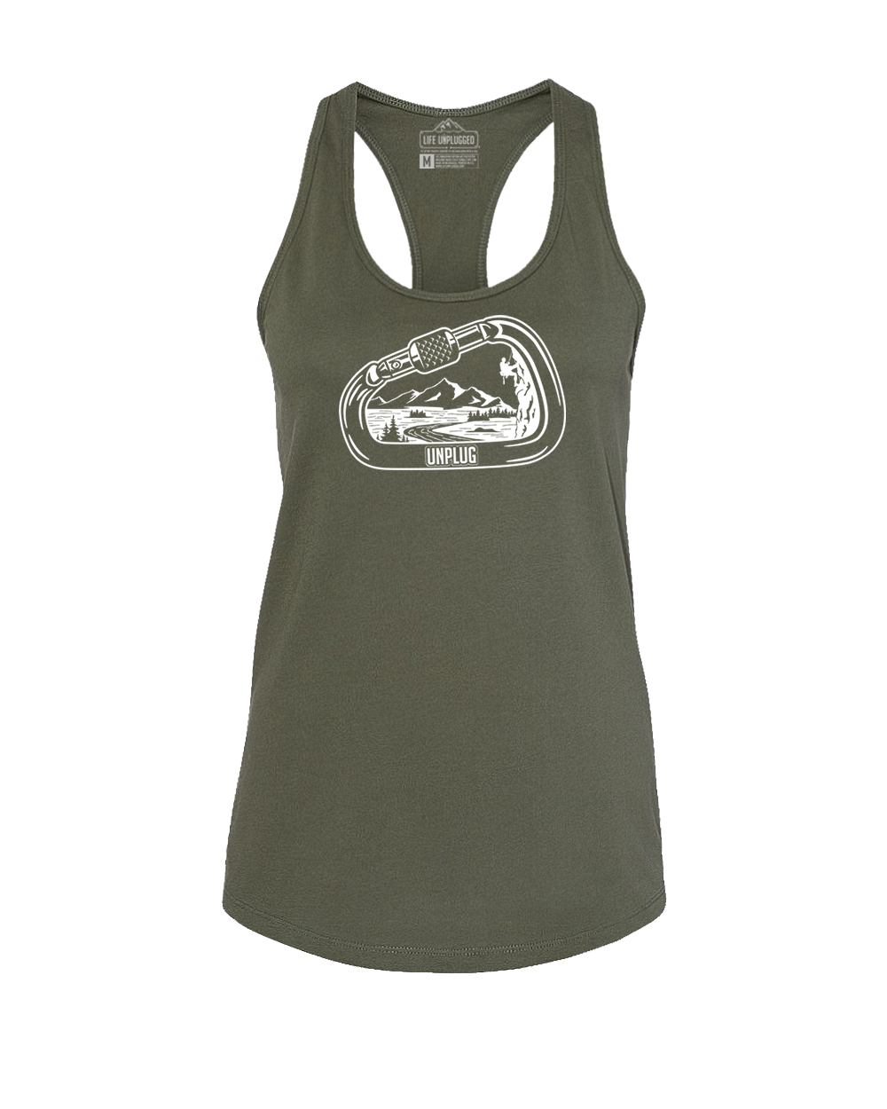 Rock Climbing Mountain Scene Women's Racerback Tank Top