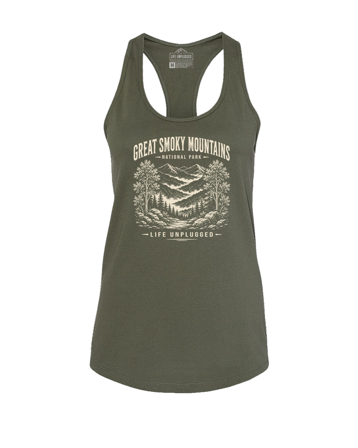 GREAT SMOKY MOUNTAINS Women's Racerback Tank Top
