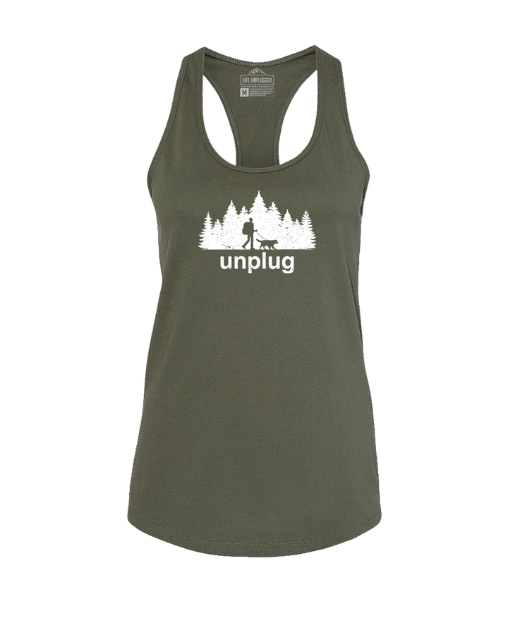 Dog Walks in the Woods Women's Racerback Tank Top