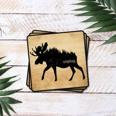 Moose In The Trees Vinyl Sticker