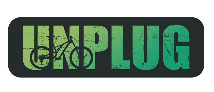 Unplug Mountain Bike Silhouette Vinyl Sticker