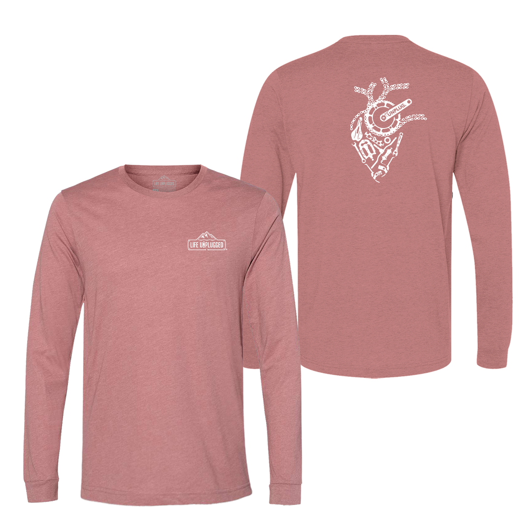 Anatomical Heart (Bicycle Parts) Long Sleeve T-Shirt