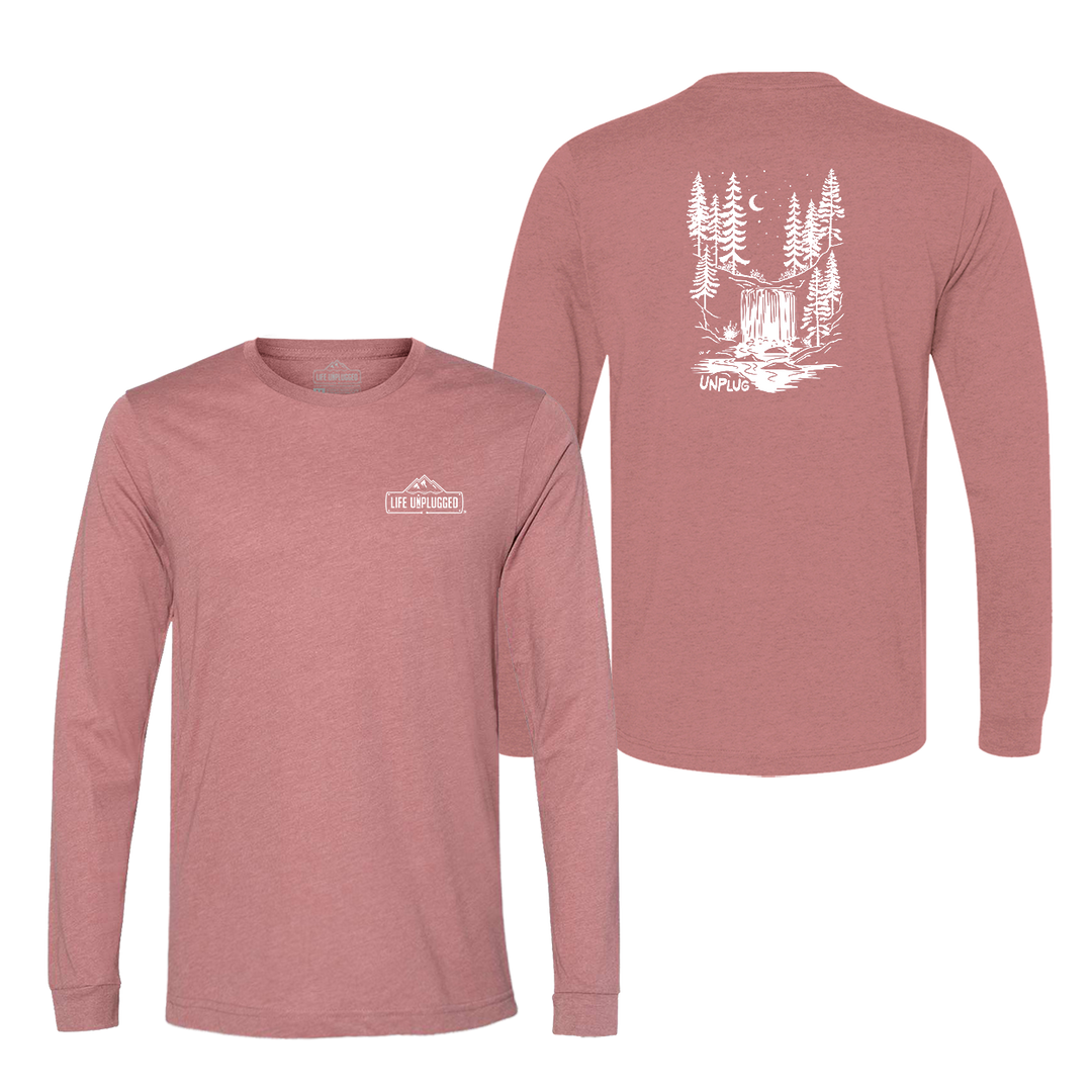 WATERFALL UNDER THE STARS Long Sleeve T-Shirt