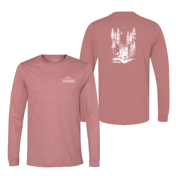 WATERFALL UNDER THE STARS Long Sleeve T-Shirt