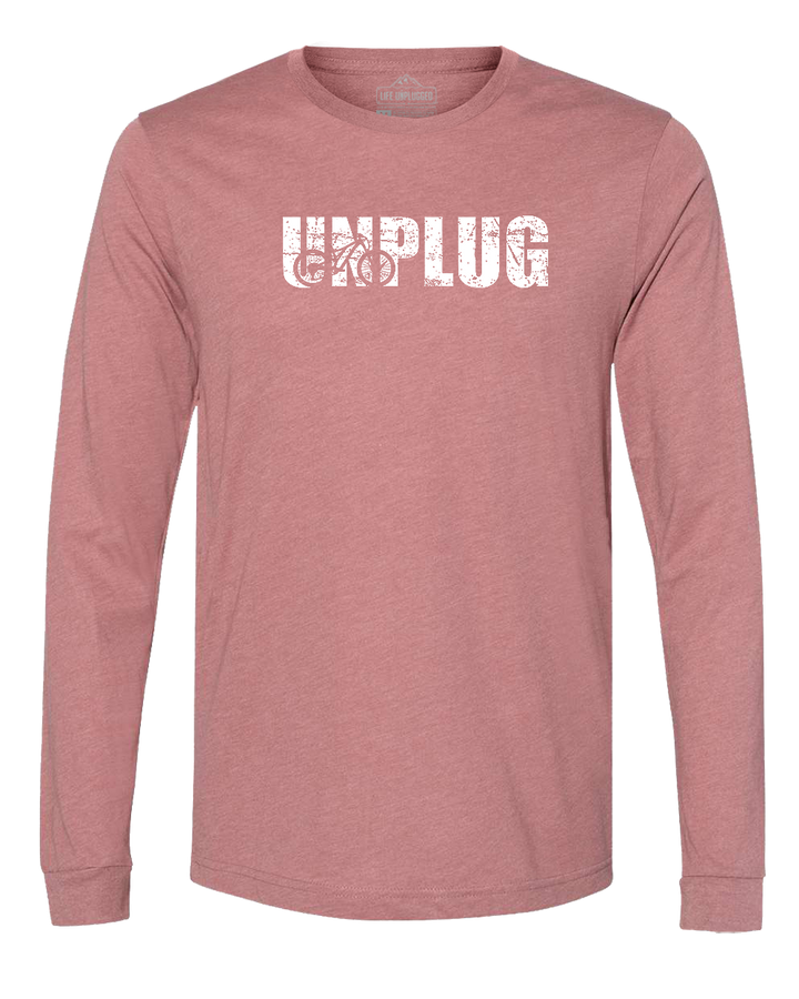 Unplug Mountain Bike Silhouette Long Sleeve T-Shirt
