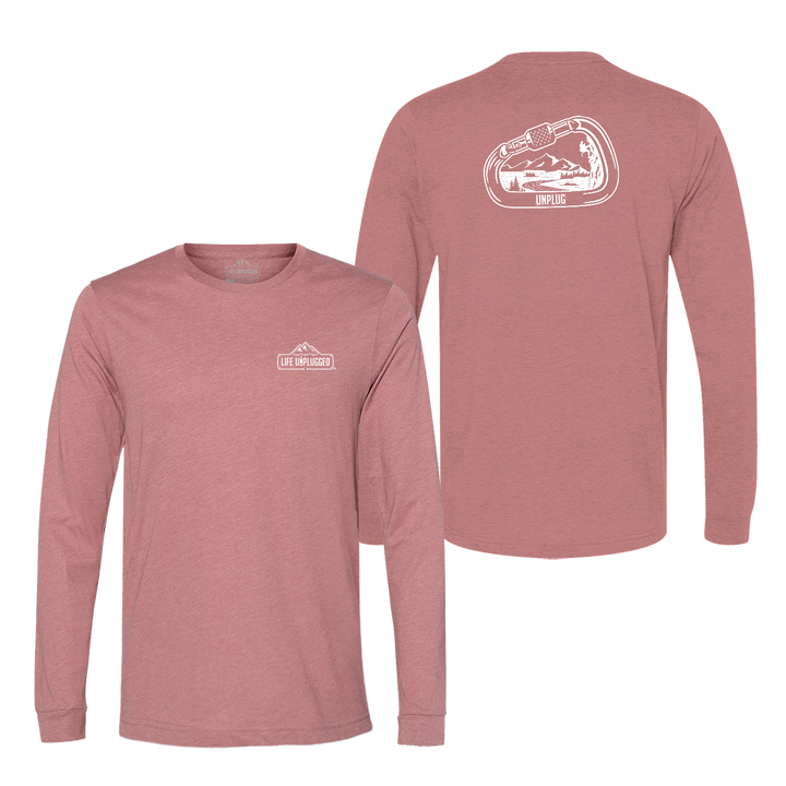 Rock Climbing Mountain Scene Long Sleeve T-Shirt