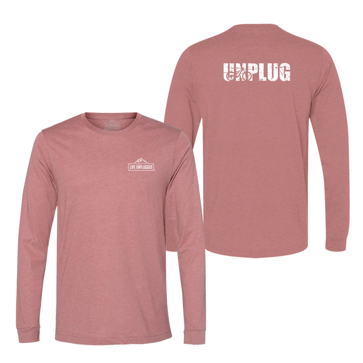 Unplug Mountain Bike Silhouette Long Sleeve T-Shirt