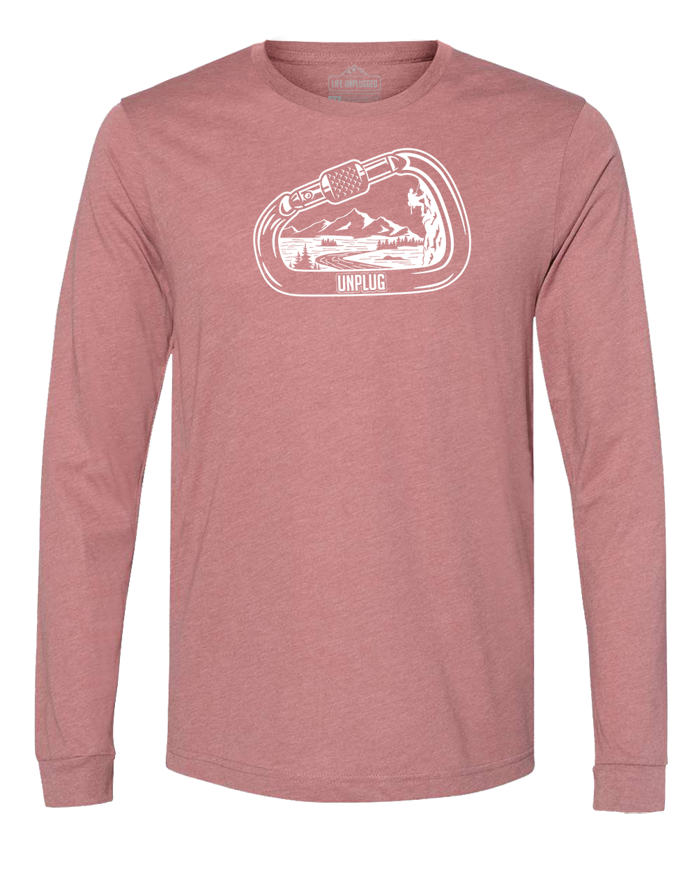Rock Climbing Mountain Scene Long Sleeve T-Shirt