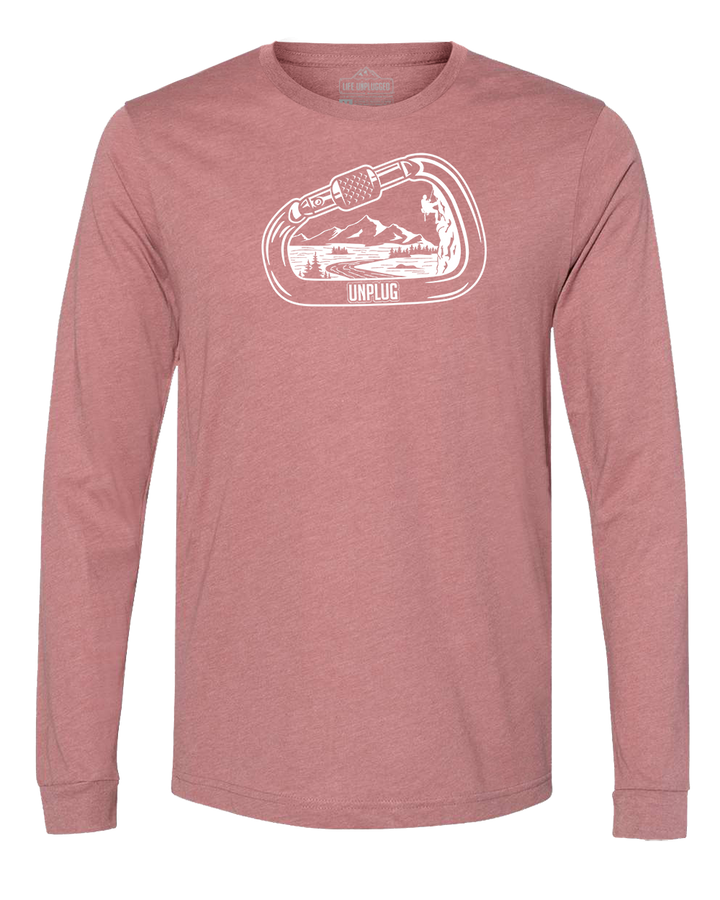 Rock Climbing Mountain Scene Long Sleeve T-Shirt