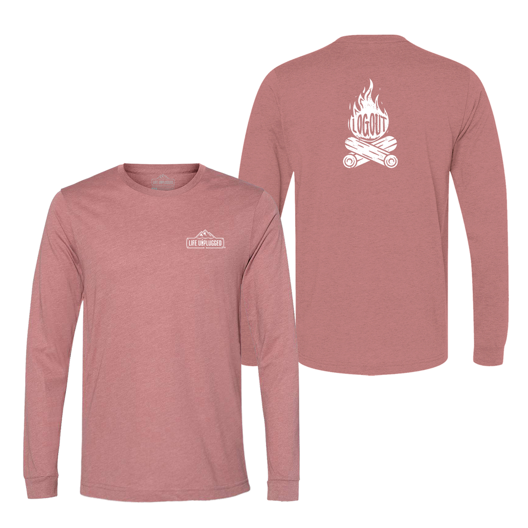 Log Out Campfire Long Sleeve T-Shirt