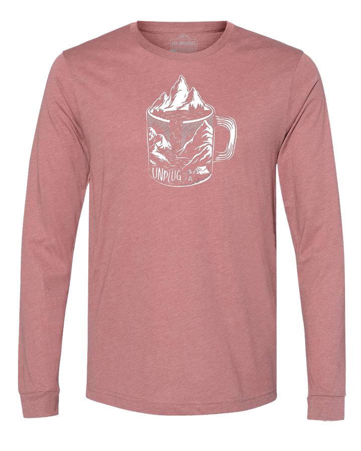 Coffee Mountain Scene Long Sleeve T-Shirt