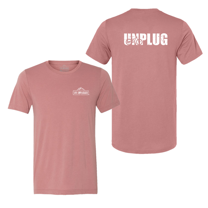 Unplug Mountain Bike Silhouette Triblend T-Shirt