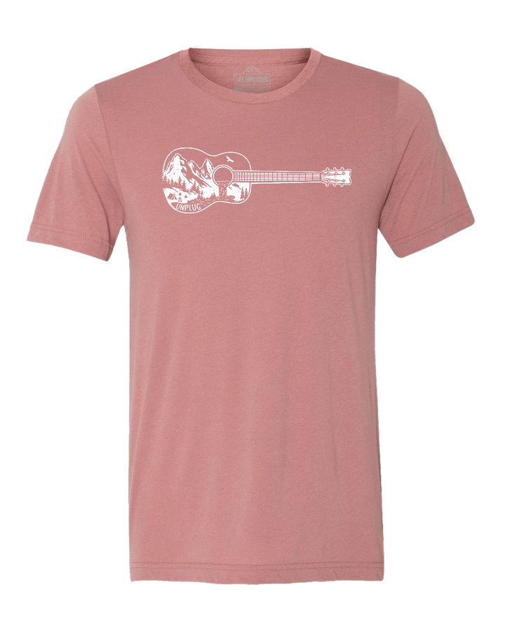 Guitar Mountain Scene Triblend T-Shirt