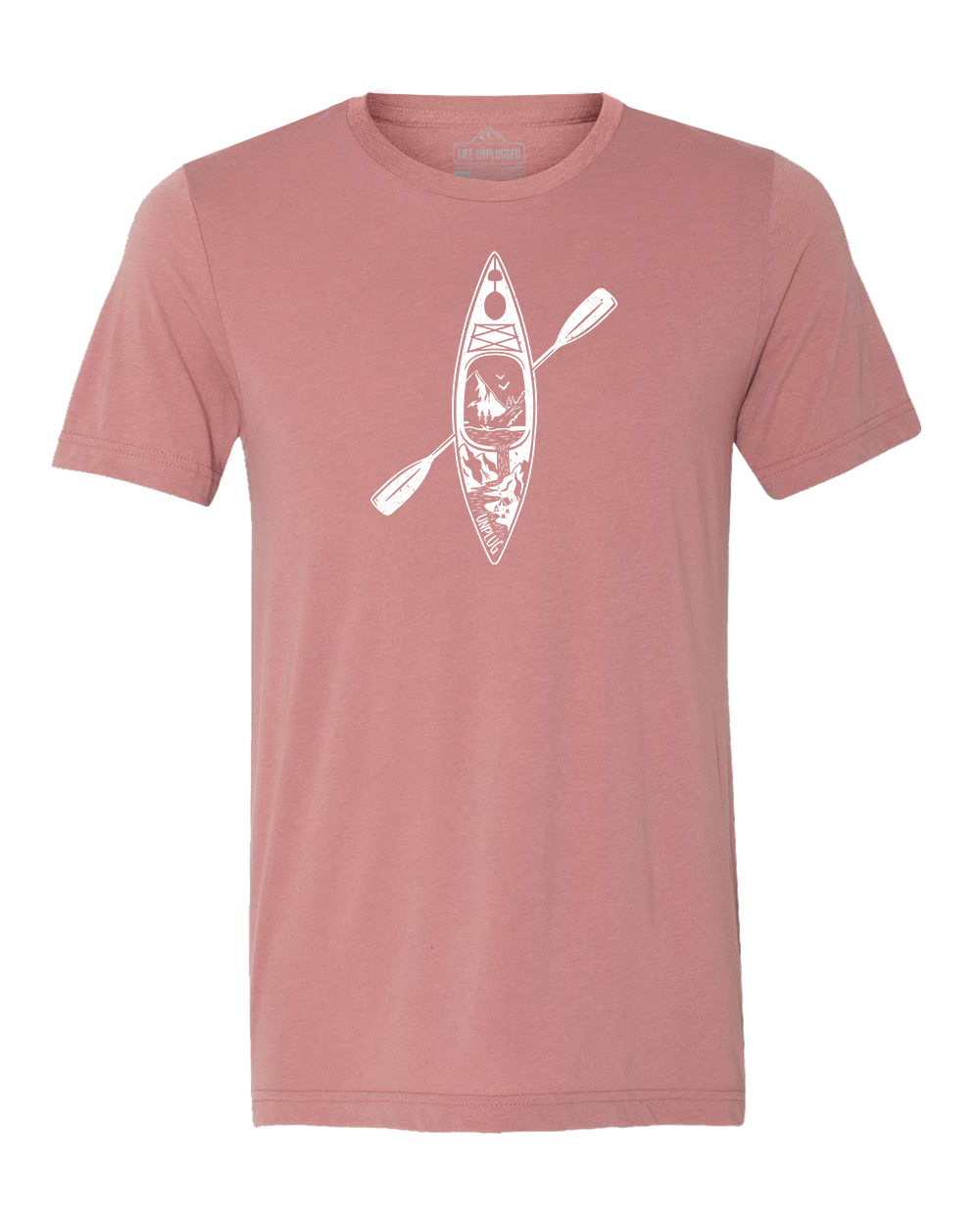 Kayak Mountain Scene Triblend T-Shirt