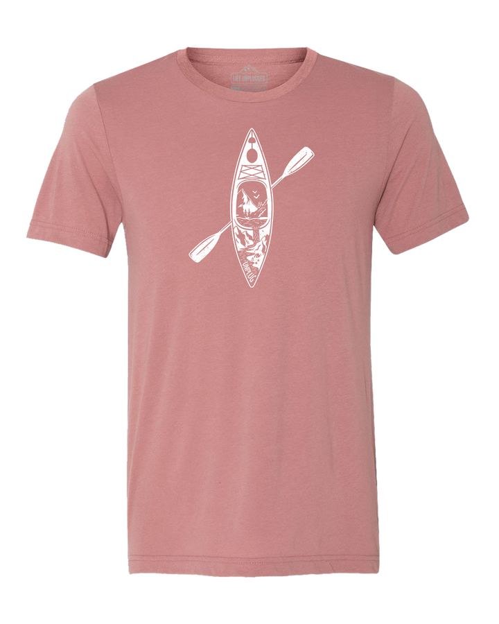 Kayak Mountain Scene Triblend T-Shirt